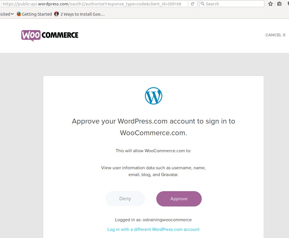 02 approve wordpress account for woocommerce
